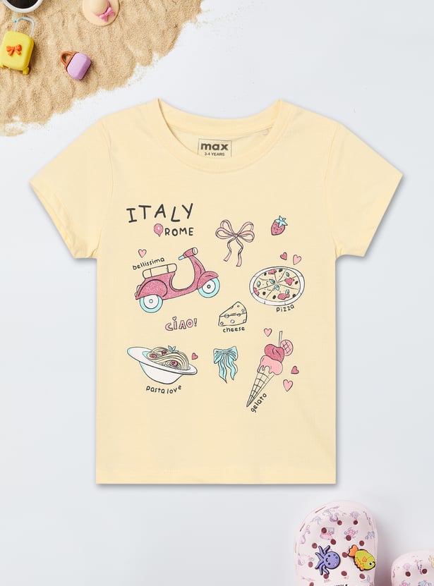 Girls Printed T-shirt - Pack of 2