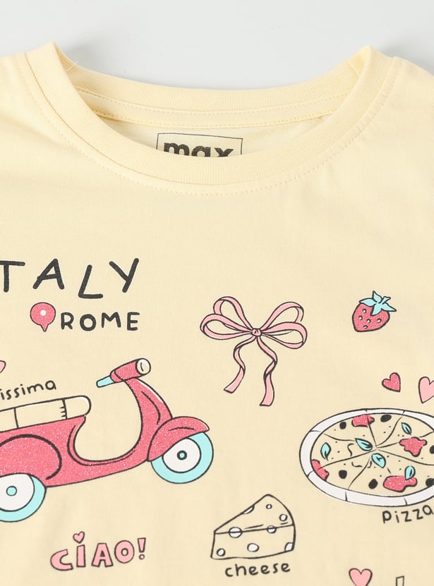 Girls Printed T-shirt - Pack of 2