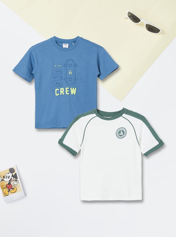 Boys Assorted T-shirt - Pack of 2