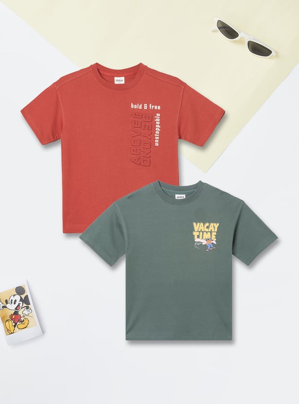 Boys Assorted T-shirt - Pack of 2