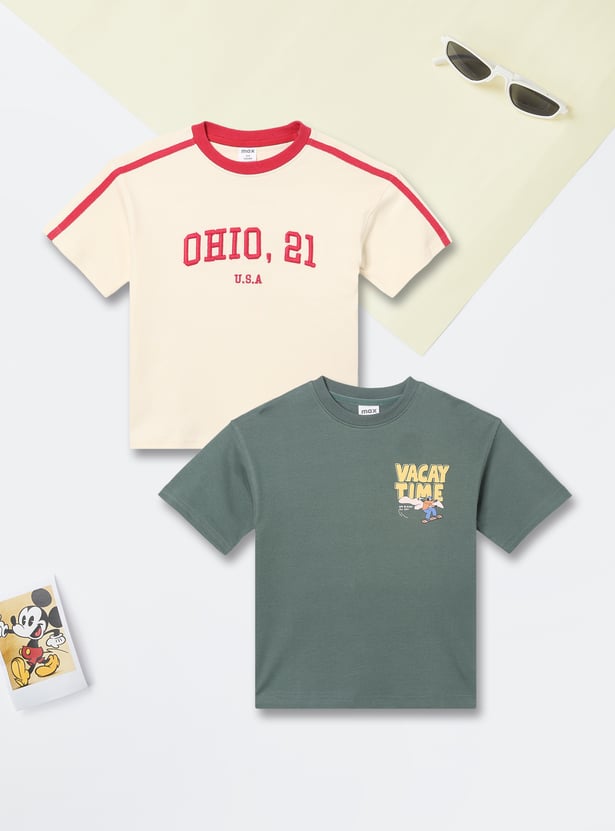 Boys Assorted T-shirt - Pack of 2