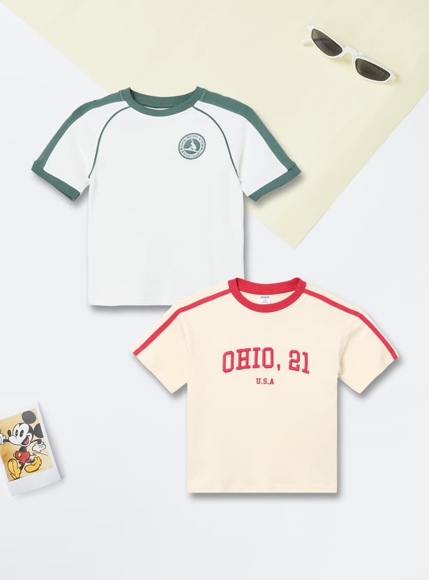 Boys Assorted T-shirt - Pack of 2