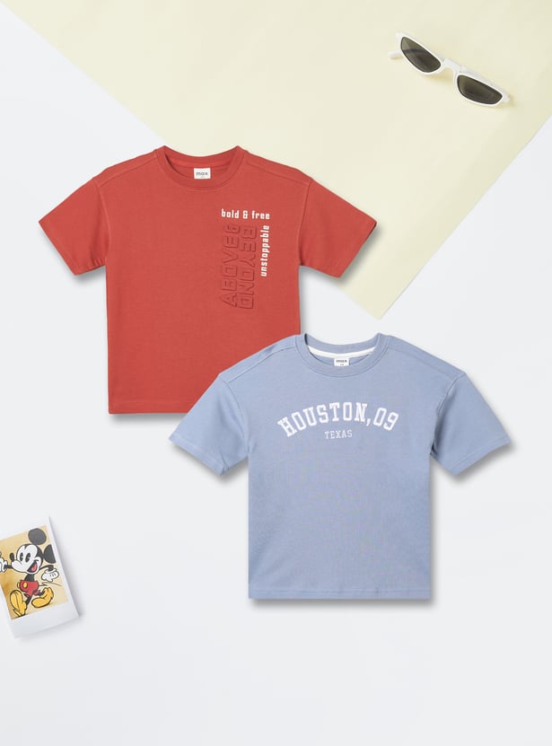 Boys Assorted T-shirt - Pack of 2