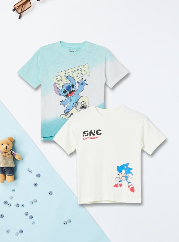 boys Character Print T-shirt - Pack of 2