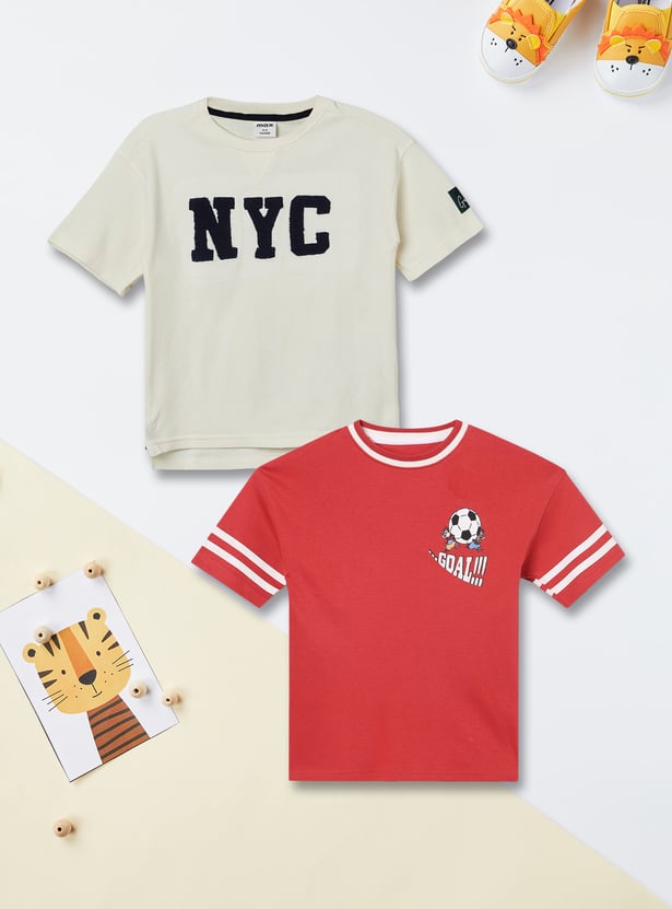 Boys Printed T-shirt - Pack of 2
