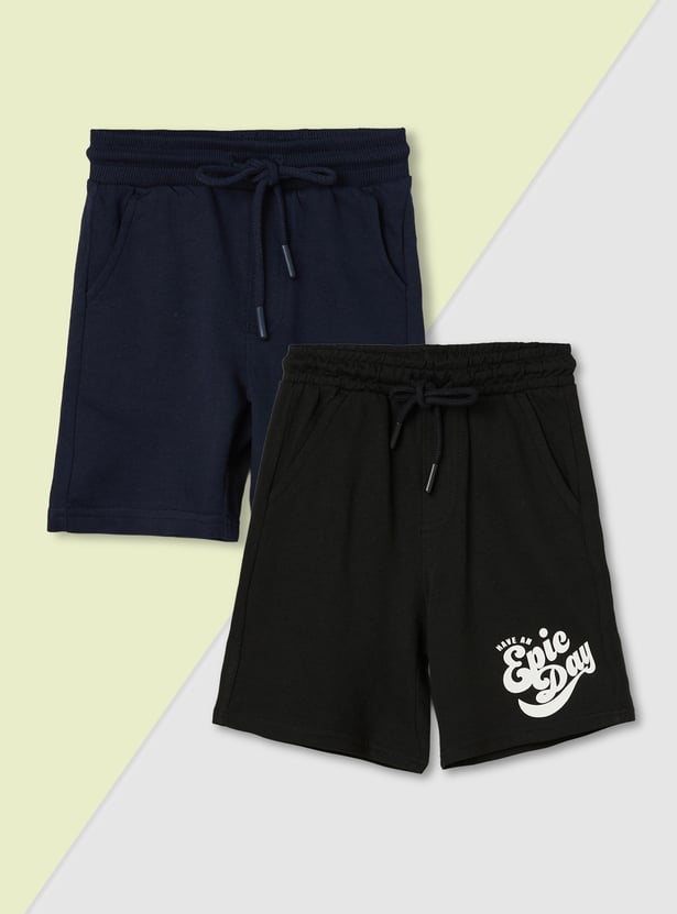 Boys Printed Shorts - Pack of 2