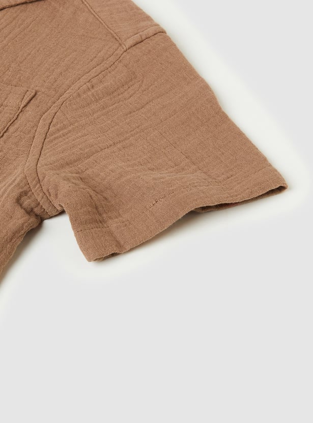 Boys Textured Shirt with Pocket - Pack of 2