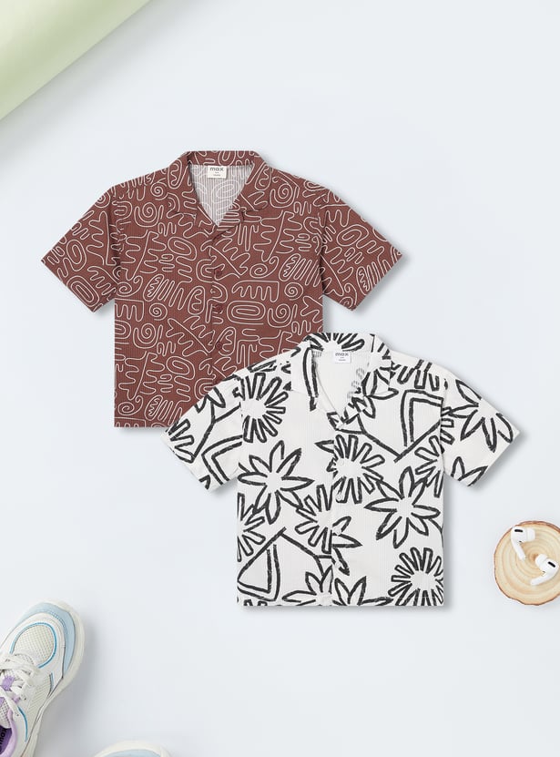 Boys Printed Shirt - Pack of 2