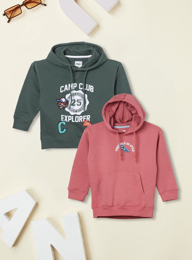 Boys Graphic Print Hoodie - Pack of 2