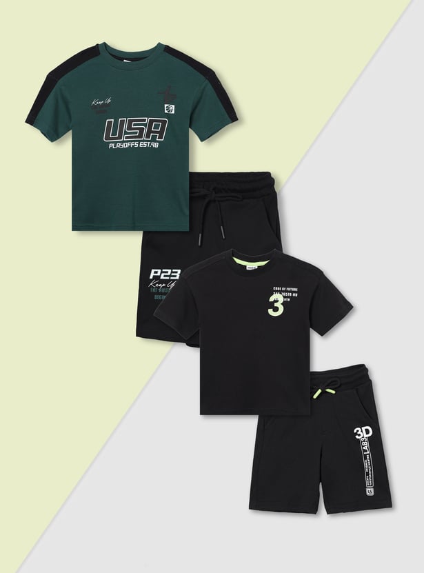 Boys Printed Shorts Set - Pack of 2