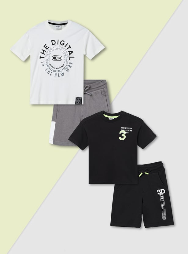 Boys Printed Shorts Set - Pack of 2