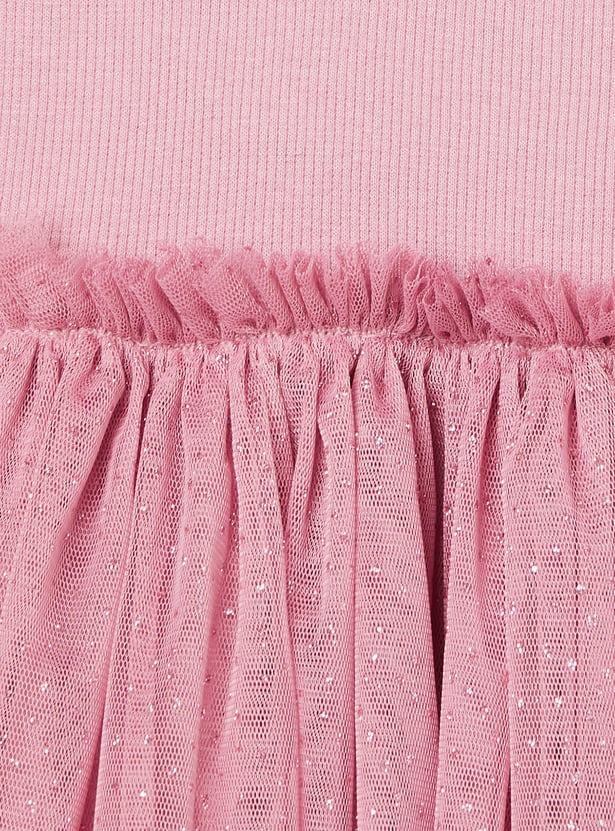 Girls Sequinned Tulle Dress - Pack of 2