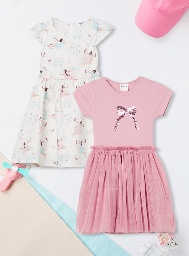 Girls Assorted Dress - Pack of 2