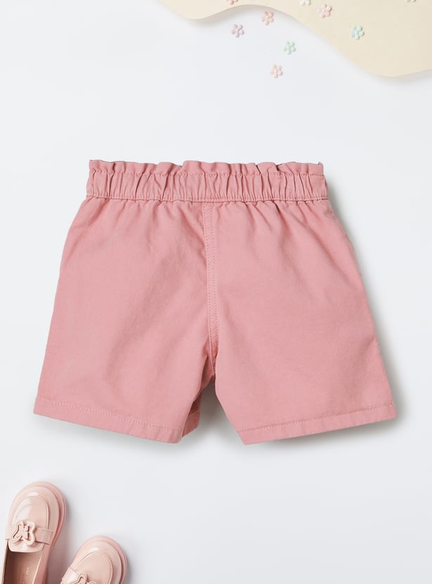 Girls Solid Shorts - Pack of 2