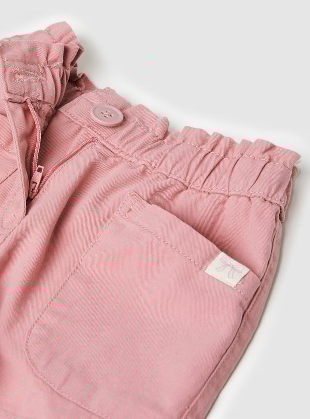 Girls Solid Shorts - Pack of 2