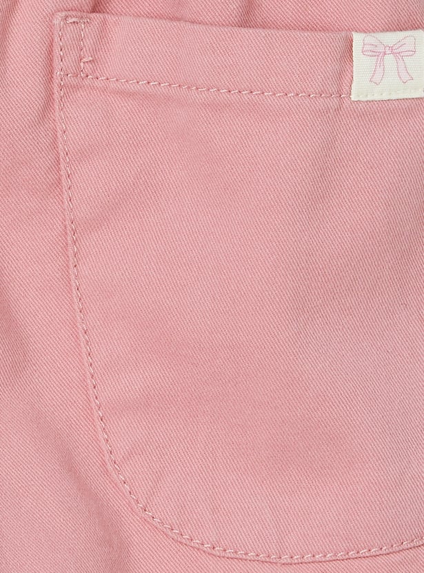 Girls Solid Shorts - Pack of 2