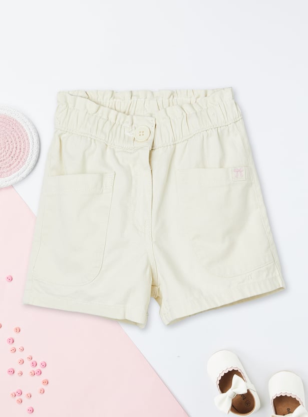 Girls Solid Shorts - Pack of 2