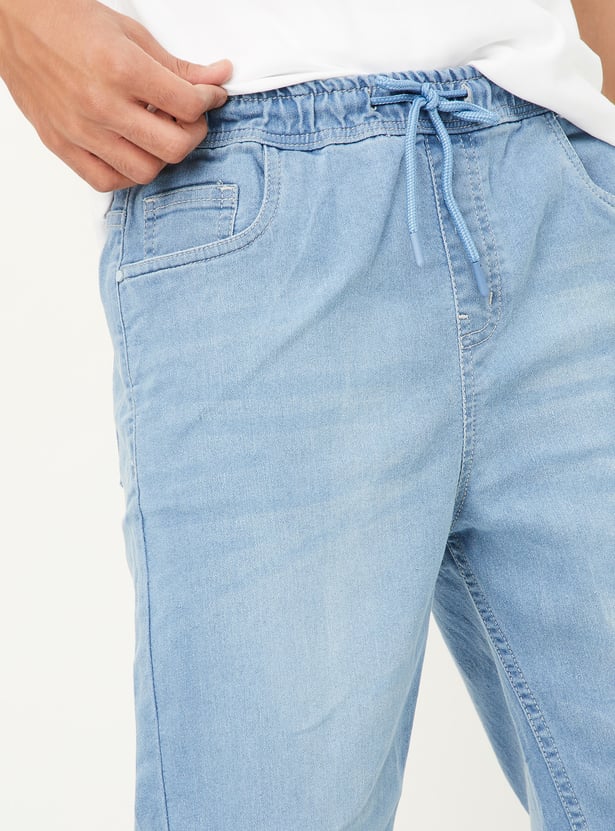 Boys Washed Denim Joggers - Pack of 2