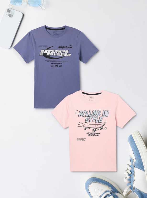 Boys Printed T-shirt - Pack of 2