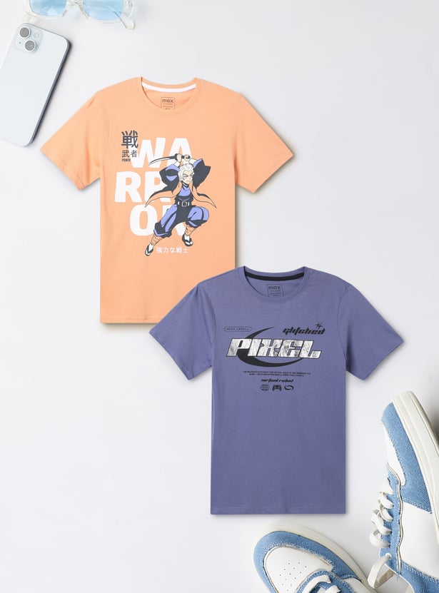 Boys Printed T-shirt - Pack of 2