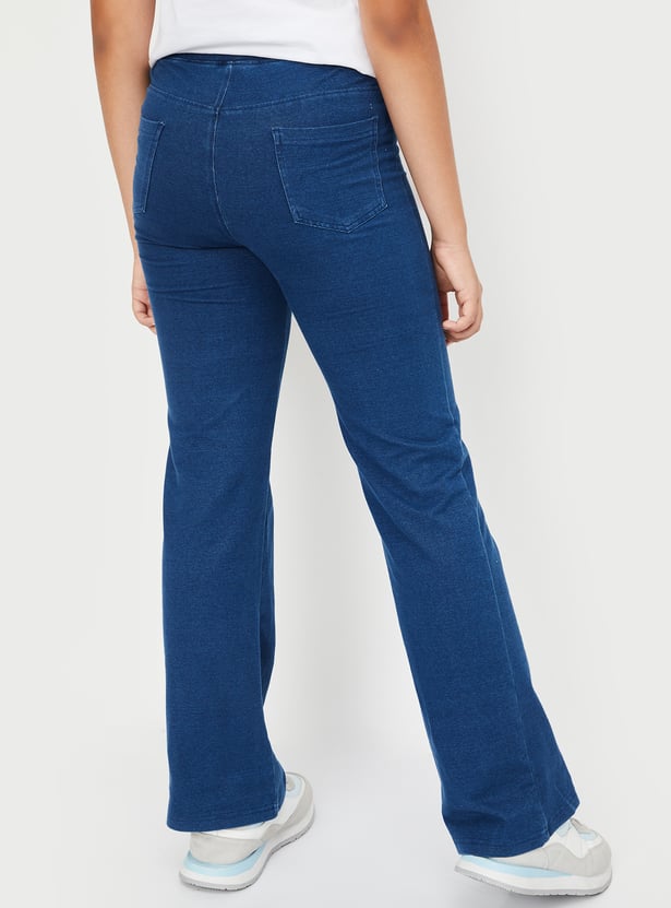 Girls Solid Jeans