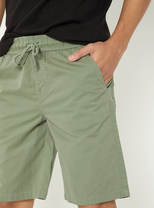 Boys Solid Shorts - Pack of 2
