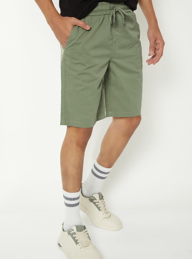 Boys Solid Shorts - Pack of 2