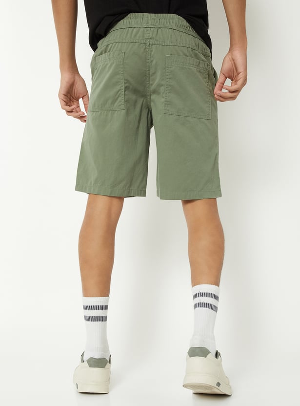 Boys Solid Shorts - Pack of 2