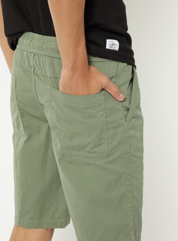 Boys Solid Shorts - Pack of 2