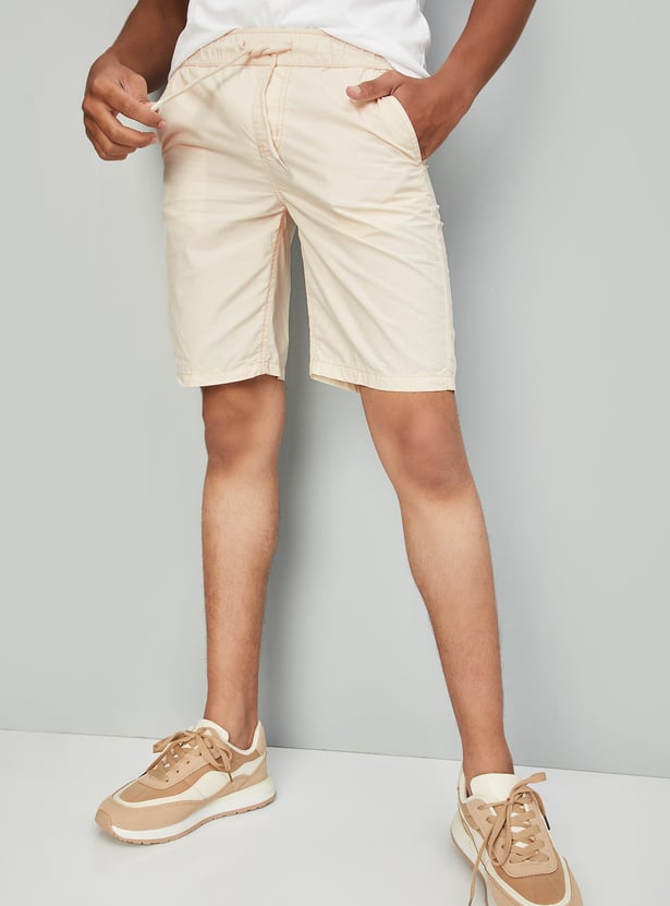 Boys Solid Shorts - Pack of 2