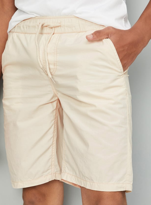Boys Solid Shorts - Pack of 2