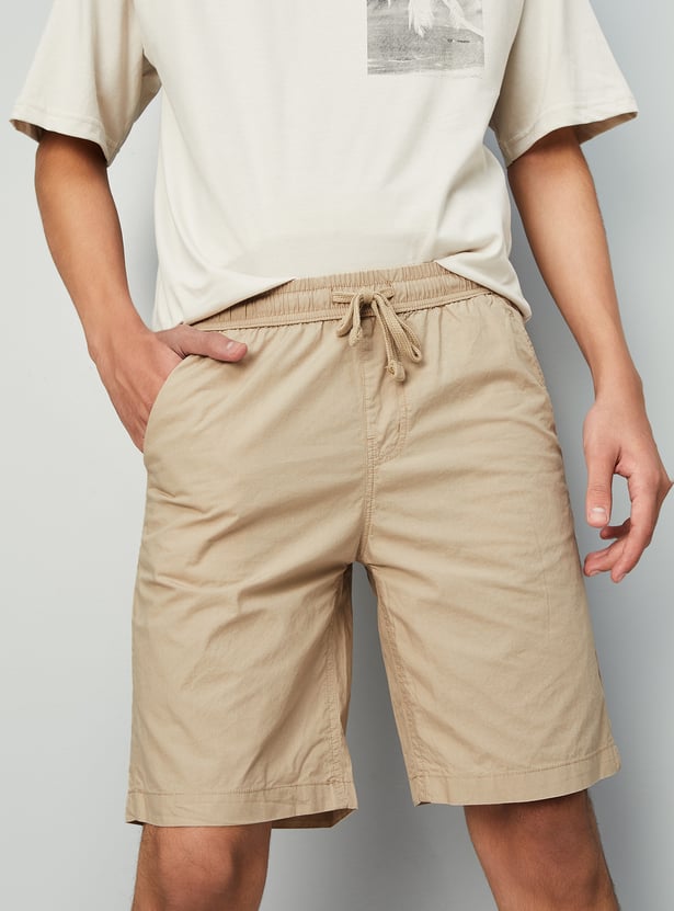 Boys Solid Shorts - Pack of 2