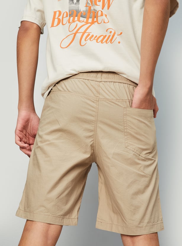 Boys Solid Shorts - Pack of 2