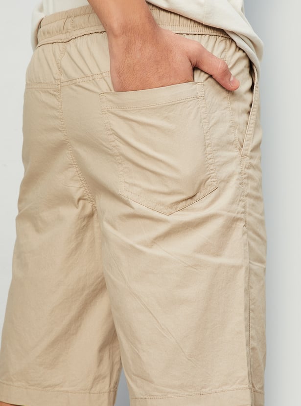 Boys Solid Shorts - Pack of 2