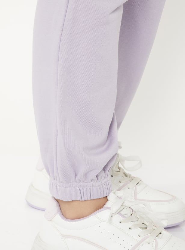 Girls Solid Joggers - Pack of 2