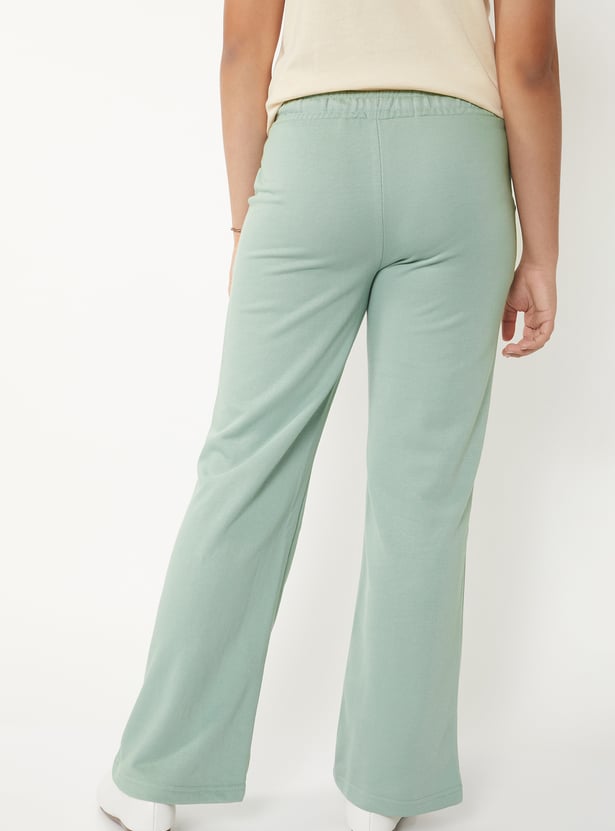 Girls Solid Track Pants - Pack of 2