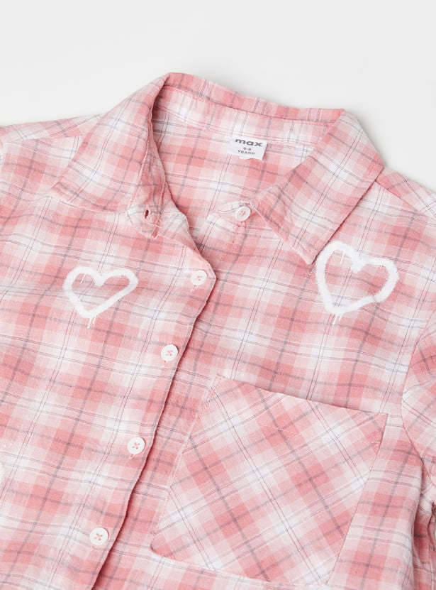 Girls Checked Shirt - Pack of 2