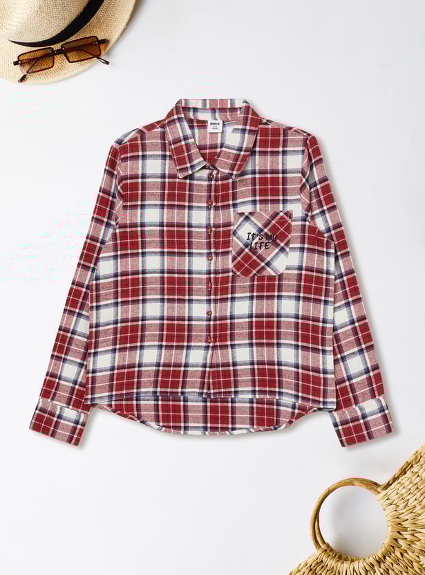Girls Checked Shirt - Pack of 2