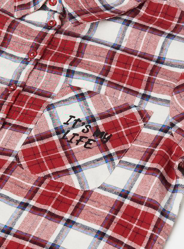 Girls Checked Shirt - Pack of 2