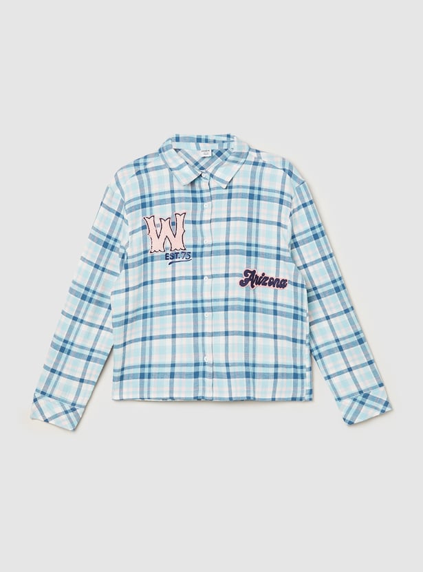 Girls Checked Shirt - Pack of 2