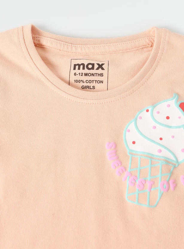 Girls Printed T-shirt - Pack of 2