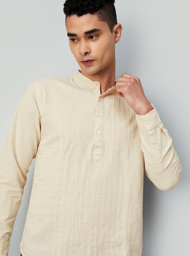 Men Pintuck Short Kurta - Pack of 2