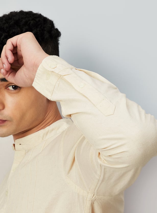 Men Pintuck Short Kurta - Pack of 2