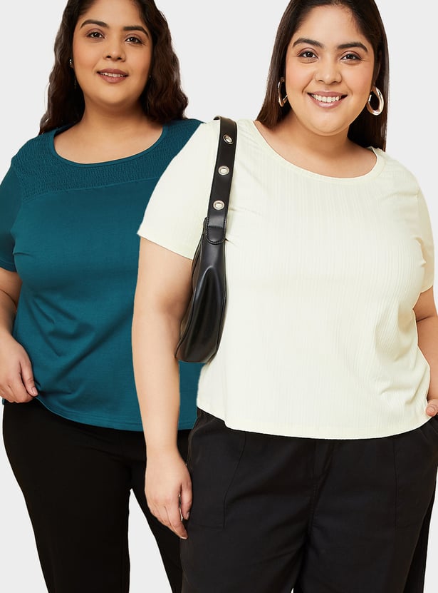 Women Assorted T-shirt - Pack of 2