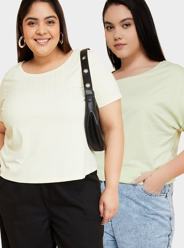Women Assorted T-shirt - Pack of 2