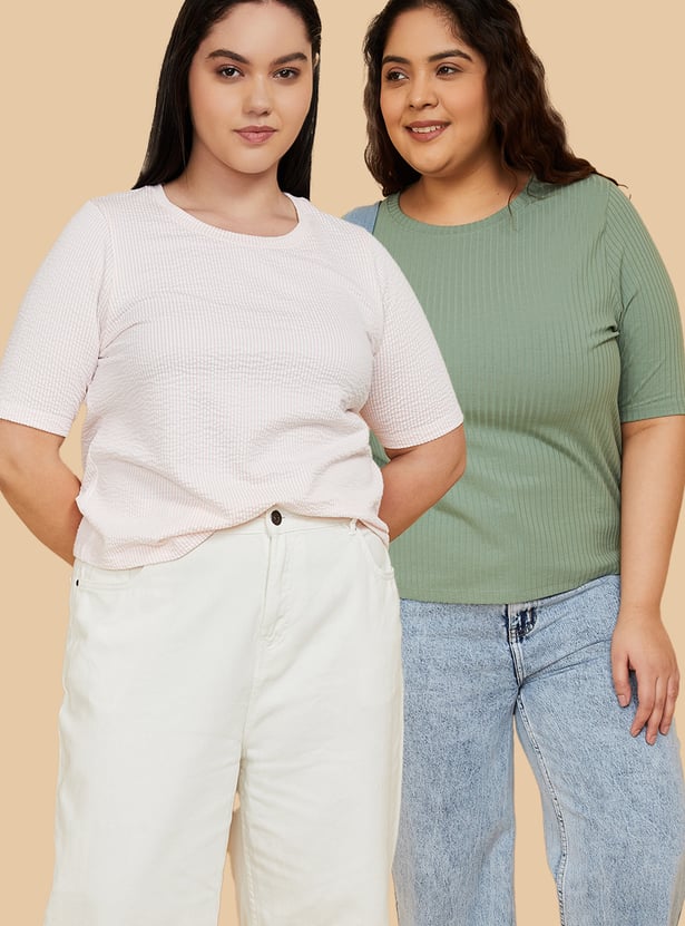 Women Assorted T-shirt - Pack of 2