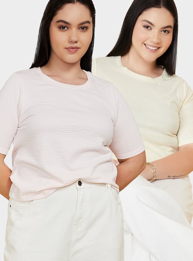 Women Assorted T-shirt - Pack of 2