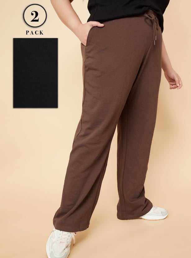 Women Solid Sports Track Pants - Pack of 2