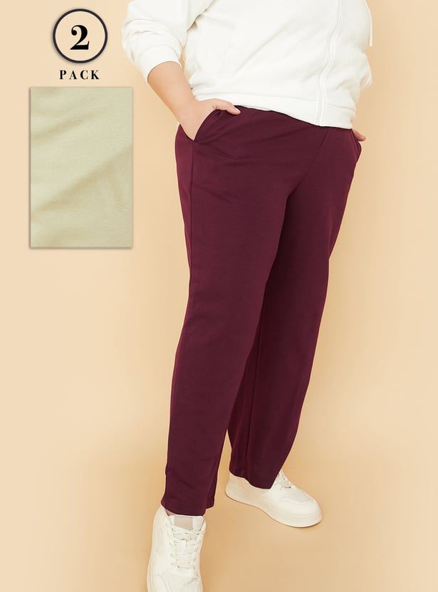 Women Solid Sports Track Pants - Pack of 2