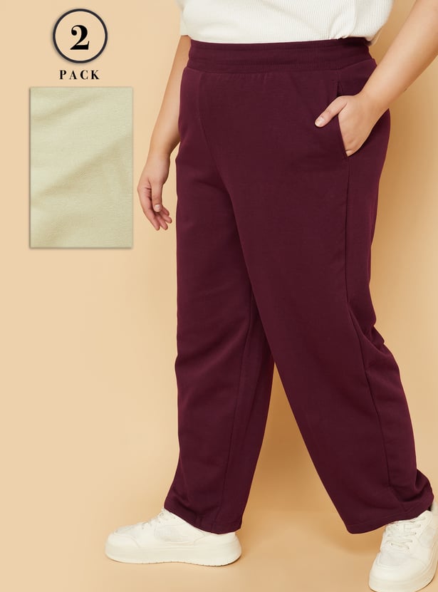 Women Solid Sports Track Pants - Pack of 2